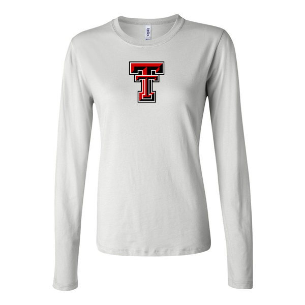 BELLA CANVAS Women’s Texas Tech Red Raiders  Jersey Long Sleeve Tee
