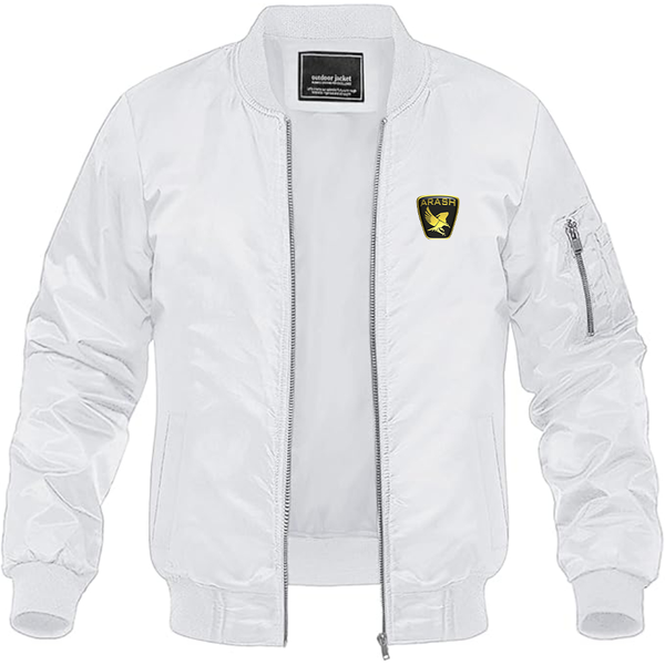 Men's Arash Logo Lightweight Bomber Jacket Windbreaker Softshell Varsity Jacket Coat