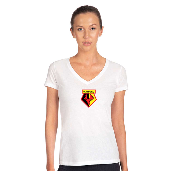 Women's  Watford Soccer  Next Level V-Neck T-Shirt
