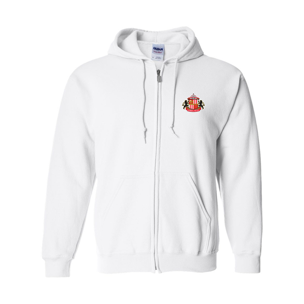 Men's Sunderland AFC Soccer  Gildan  Heavy Blend Full Zip Hooded Sweatshirt
