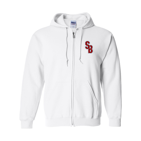 Men's Stony Brook Seawolves  Gildan  Heavy Blend Full Zip Hooded Sweatshirt