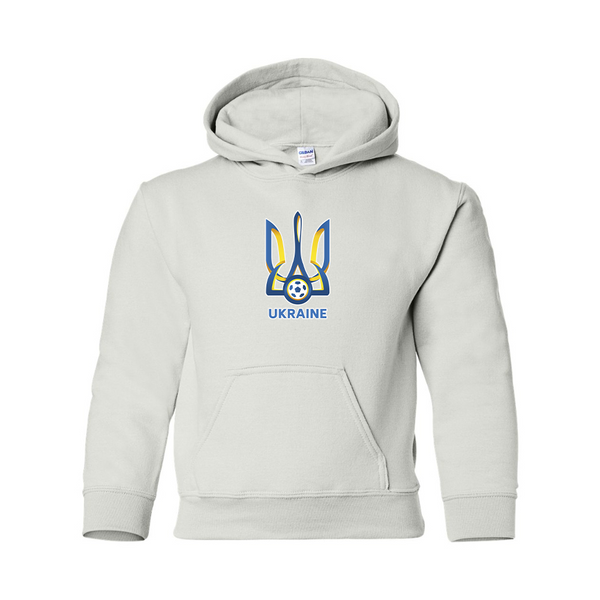 Youth Ukraine National Football Soccer Team Gildan Heavy Blend  Hooded Sweatshirt