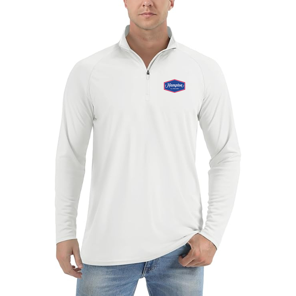 Men's Hampton by Hilton Lightweight Quarter-Zip Athletic Shirt Long Sleeve