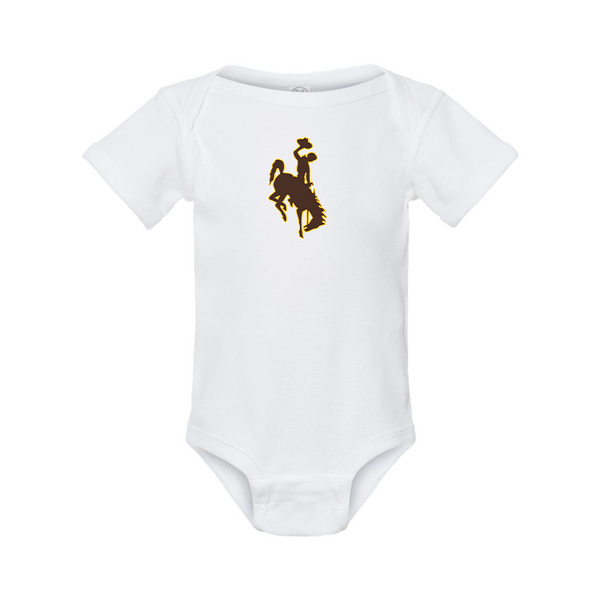 Wyoming Cowboys  Rabbit Skins Infant Baby Rib Bodysuit
