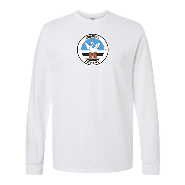 Men's Swansea City Soccer Gildan Heavy Cotton Long Sleeve T-Shirt