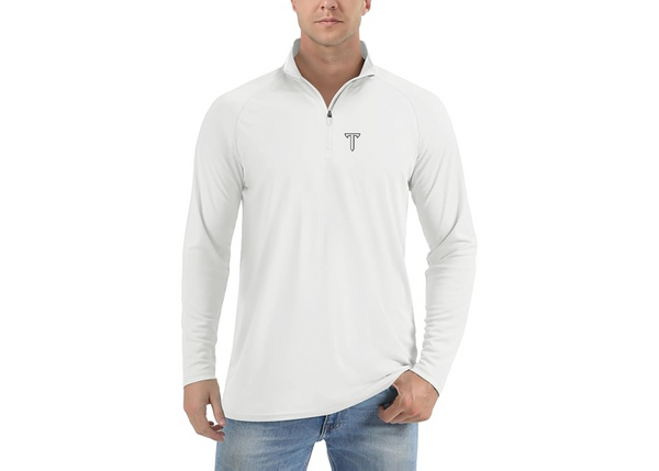 Men's Troy Trojans Lightweight Quarter-Zip Athletic Shirt Long Sleeve Performance Wear