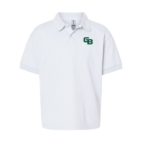 Youth  Wisconsin Green Bay Phoenix Gildan Dry Blend Jersey Polo