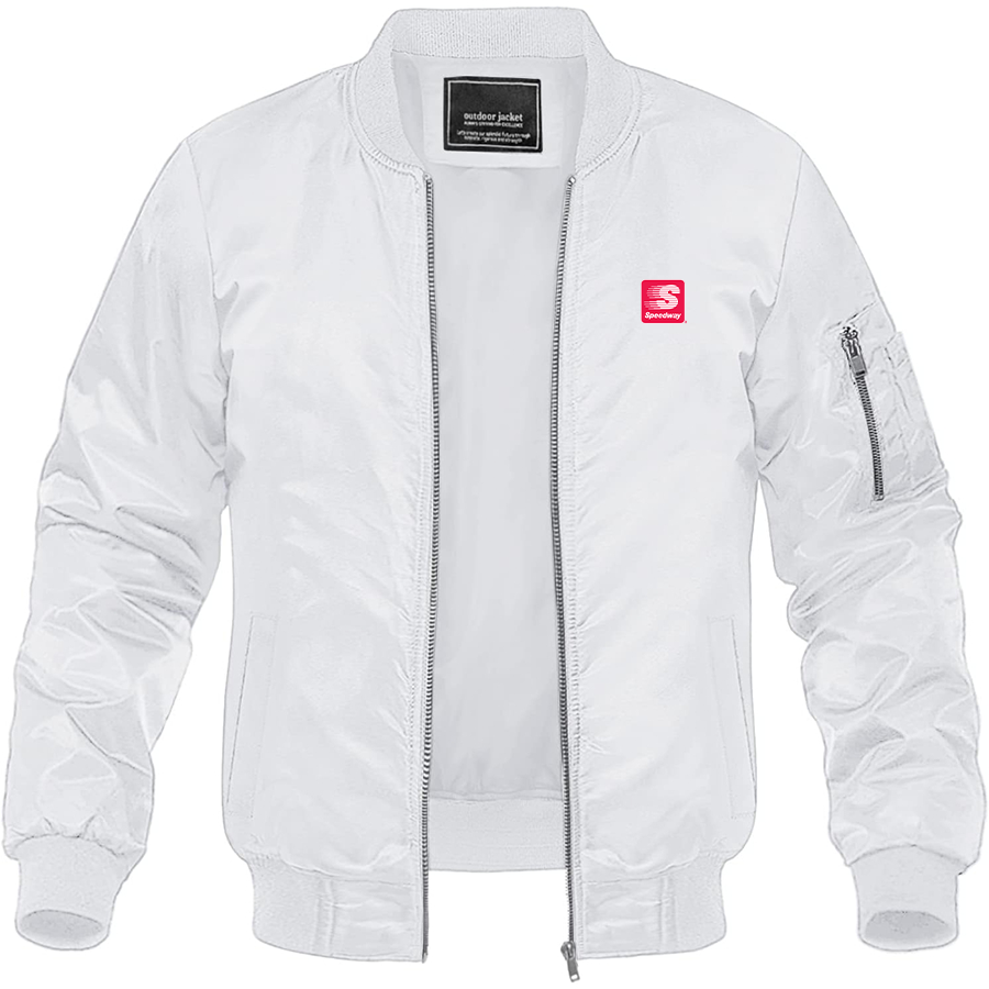 Men's Speedway Gas Station Logo Lightweight Bomber Jacket