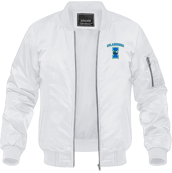 Men's  Texas AM CC Islanders  Lightweight Bomber Jacket Windbreaker Softshell Varsity Jacket Coat