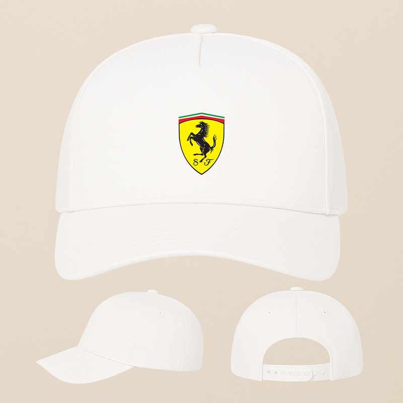 Ferrari Motorsport Car Five Panel Twill Snapback Cap