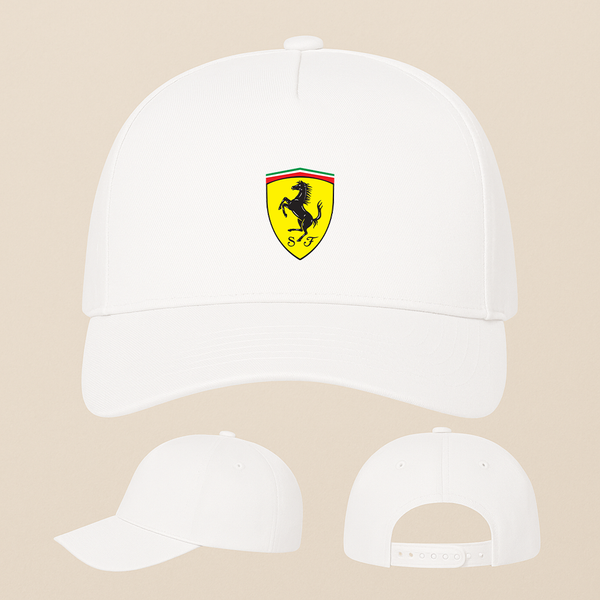 Ferrari Motorsport Car Five Panel Twill Snapback Cap