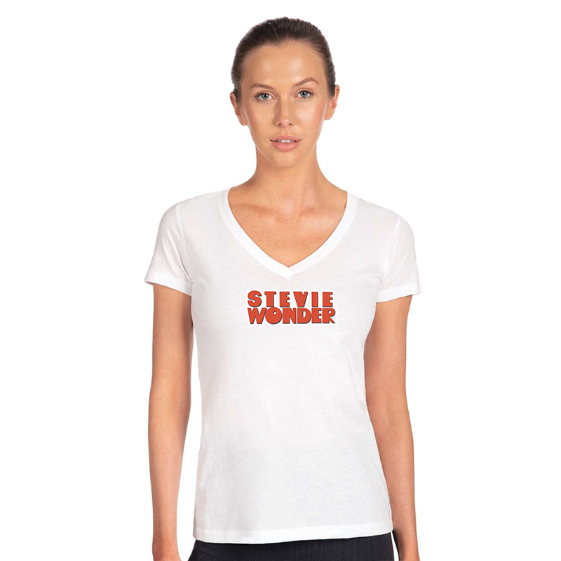 Women Stevie wonder  V-Neck T-Shirt