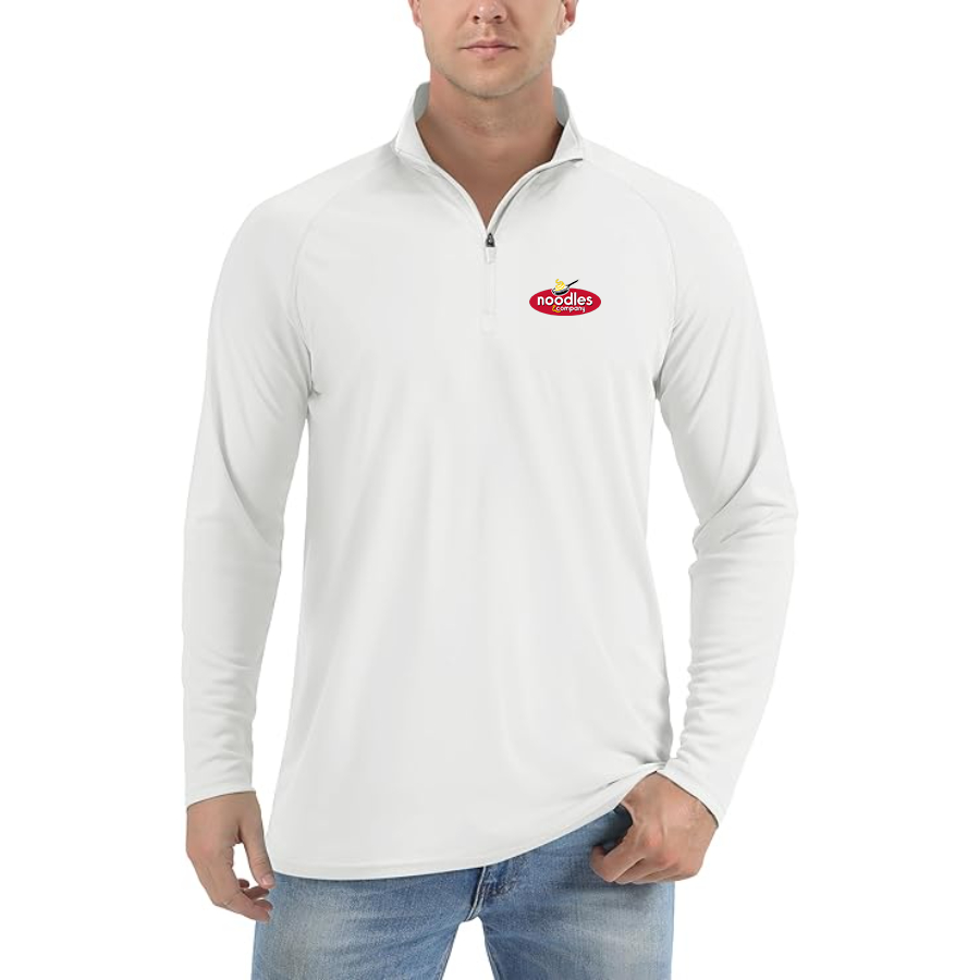 Men's Noodles & Company Lightweight Quarter-Zip Athletic Shirt Long Sleeve
