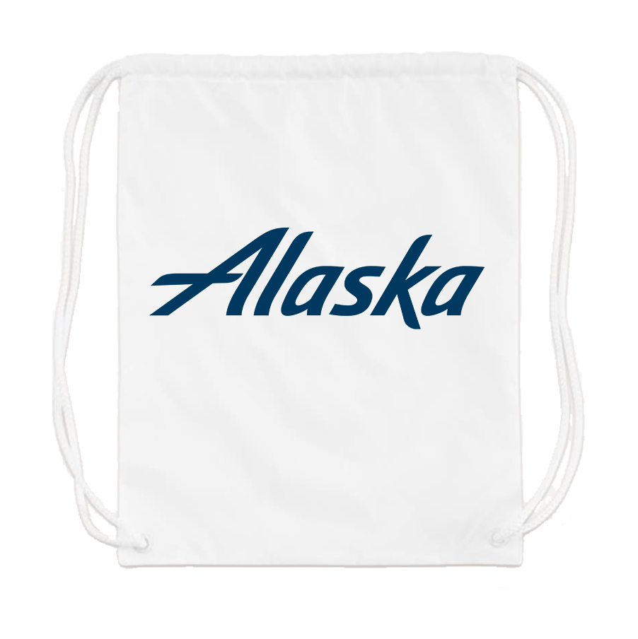 Alaska Airline Drawstring Bag