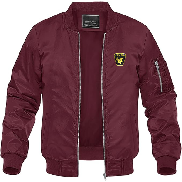 Men's Arash Logo Lightweight Bomber Jacket Windbreaker Softshell Varsity Jacket Coat