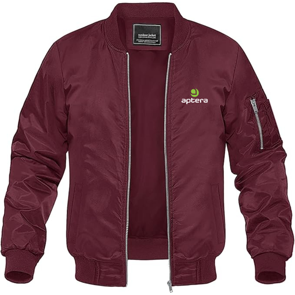 Men's Aptera Motors Logo Lightweight Bomber Jacket Windbreaker Softshell Varsity Jacket Coat