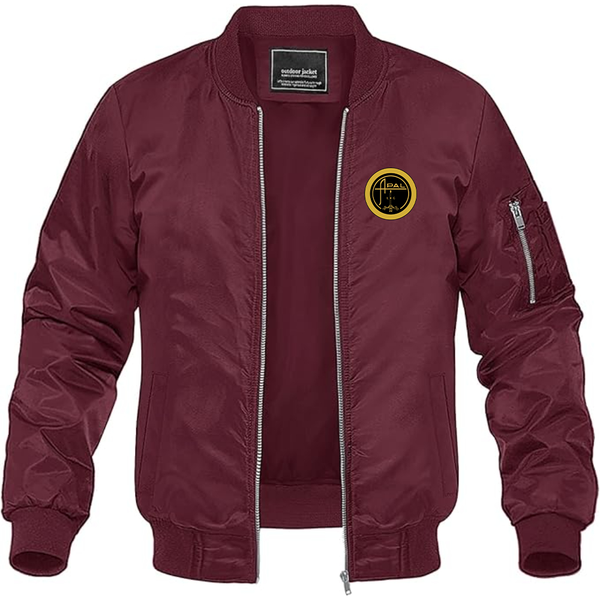 Men's Apal Logo Lightweight Bomber Jacket Windbreaker Softshell Varsity Jacket Coat