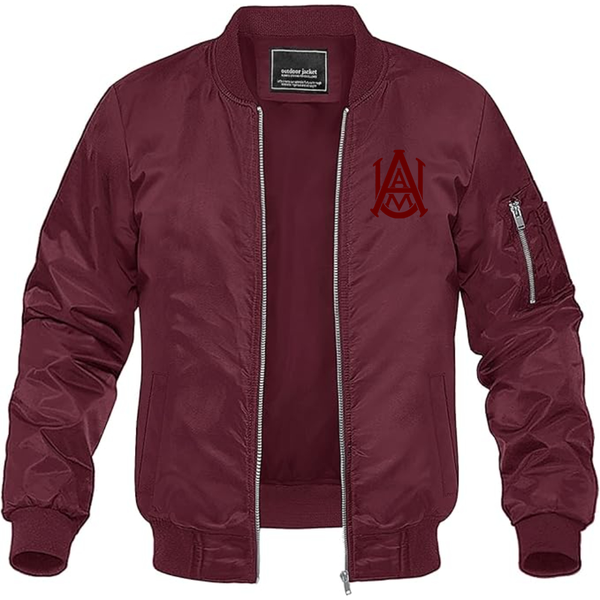 Men's Alabama AM Bulldogs   Lightweight Bomber Jacket Windbreaker Softshell Varsity Jacket Coat