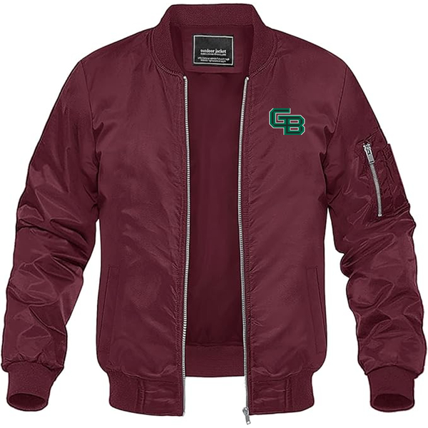 Men's  Wisconsin Green Bay Phoenix Lightweight Bomber Jacket Windbreaker Softshell Varsity Jacket Coat