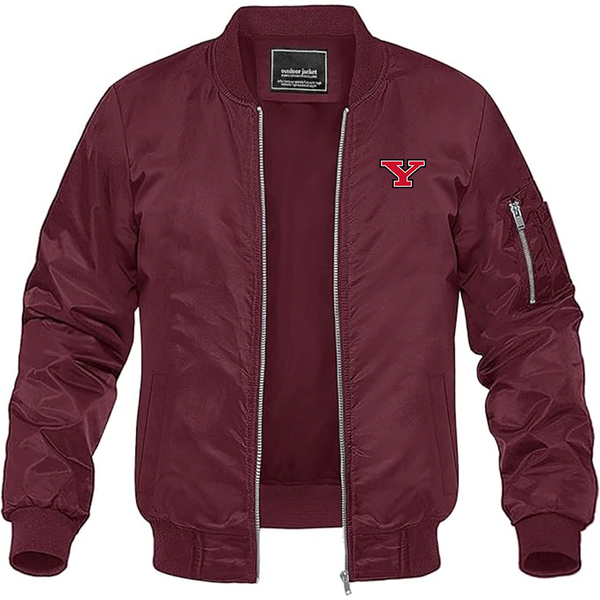 Men's  Youngstown State Penguins  Lightweight Bomber Jacket Windbreaker Softshell Varsity Jacket Coat