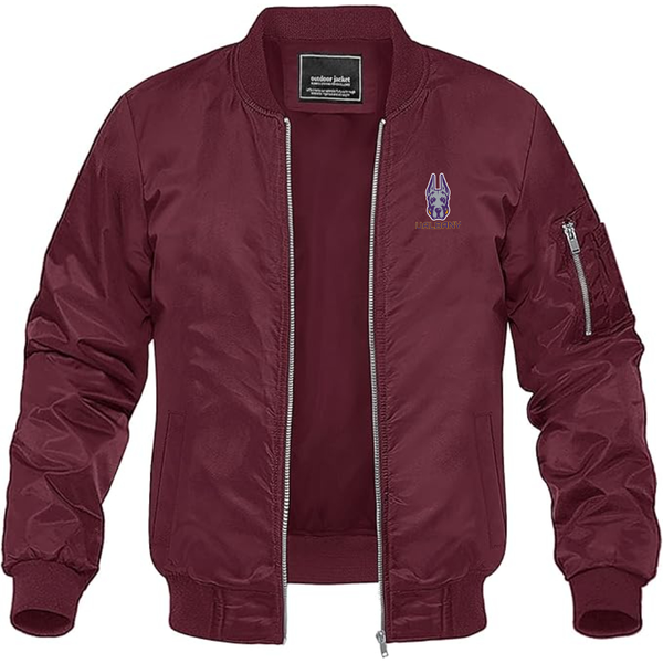 Men's Albany Great Danes  Lightweight Bomber Jacket Windbreaker Softshell Varsity Jacket Coat
