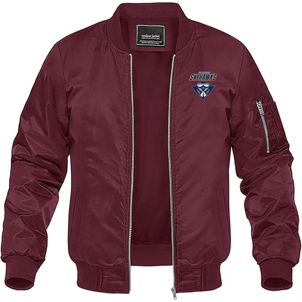 Men's Tennessee Martin Skyhawks Lightweight Bomber Jacket Windbreaker Softshell Varsity Jacket Coat