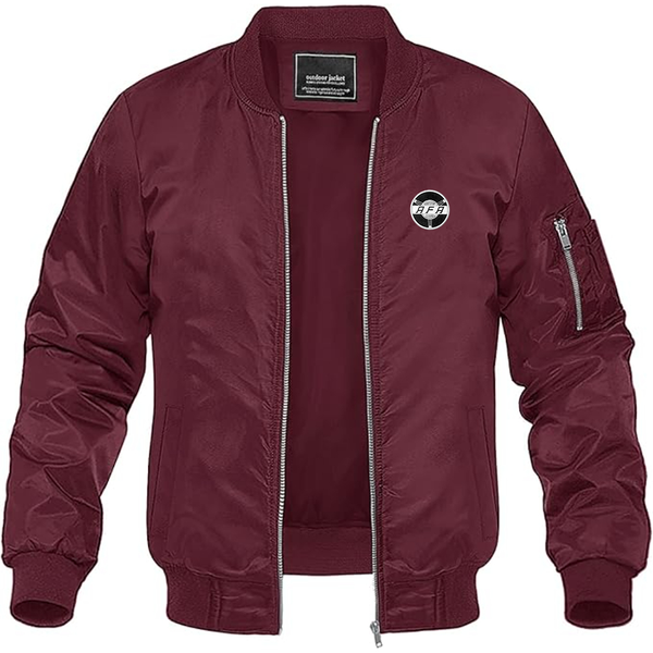 Men's AFA Logo Lightweight Bomber Jacket Windbreaker Softshell Varsity Jacket Coat