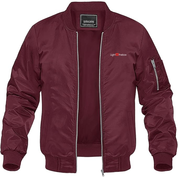 Men's Lightinthebox  Logo Lightweight Bomber Jacket Windbreaker Softshell Varsity Jacket Coat
