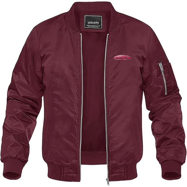 Men's Connaught Motor Company Logo Lightweight Bomber Jacket Windbreaker Softshell Varsity Jacket Coat