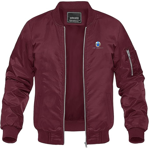 Men's Denza Logo Lightweight Bomber Jacket Windbreaker Softshell Varsity Jacket Coat