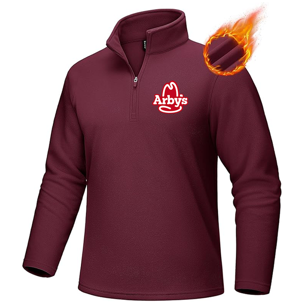 Men's Arbys MAGCOMSEN Men_s Quarter-Zip Pullover Polar Fleece Sweatshirt Stand Collar Long Sleeve Shirt for Men Thermal Winter Fall