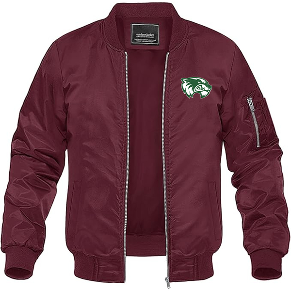 Men's Utah Valley Wolverines Lightweight Bomber Jacket Windbreaker Softshell Varsity Jacket Coat
