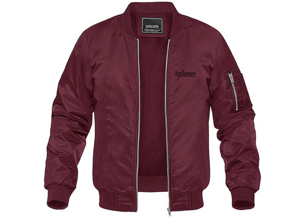 Men's Ann Summers Lightweight Bomber Jacket Windbreaker Softshell Varsity Jacket Coat