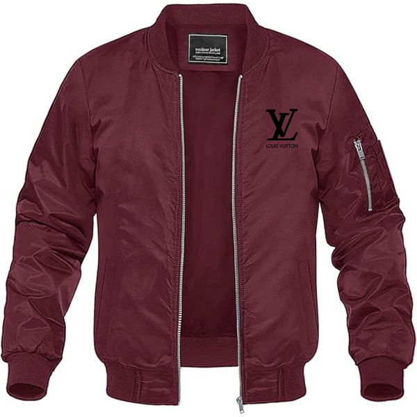 Men's   Louis Vuitton Lightweight Bomber Jacket Windbreaker Softshell Varsity Jacket Coat