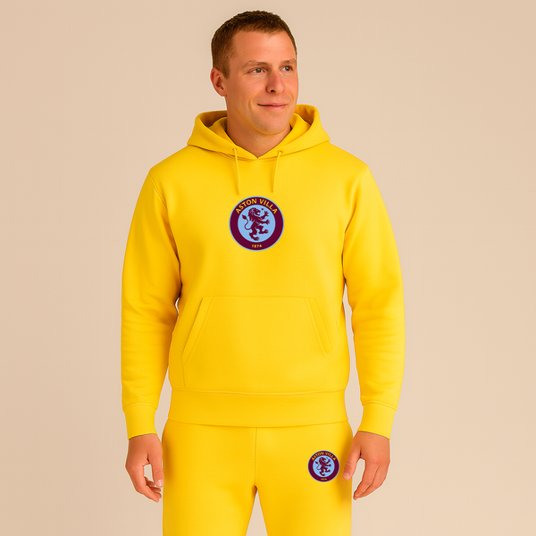 Men's Aston Villa FC Logo Hoodie Joggers Set