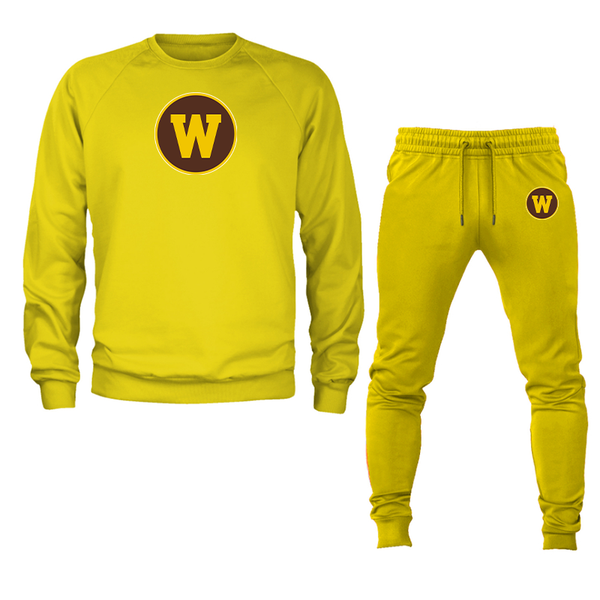 Men's Western Michigan Broncos  Crewneck Sweatshirt Joggers Suit