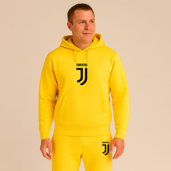 Men's Juventus Soccer Logo Hoodie Joggers Set