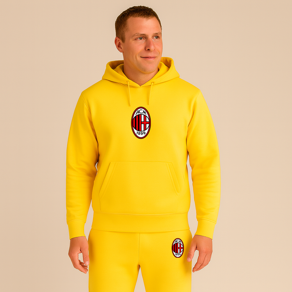 Men’s AC Milan Soccer Logo Hoodie Joggers Set