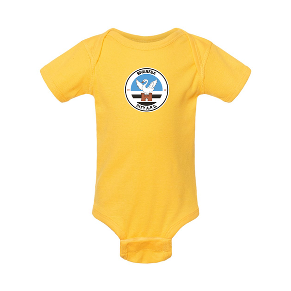 Swansea City Soccer  Rabbit Skins Infant Baby Rib Bodysuit