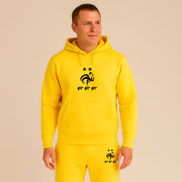 Men's France Soccer Logo Hoodie Joggers Set