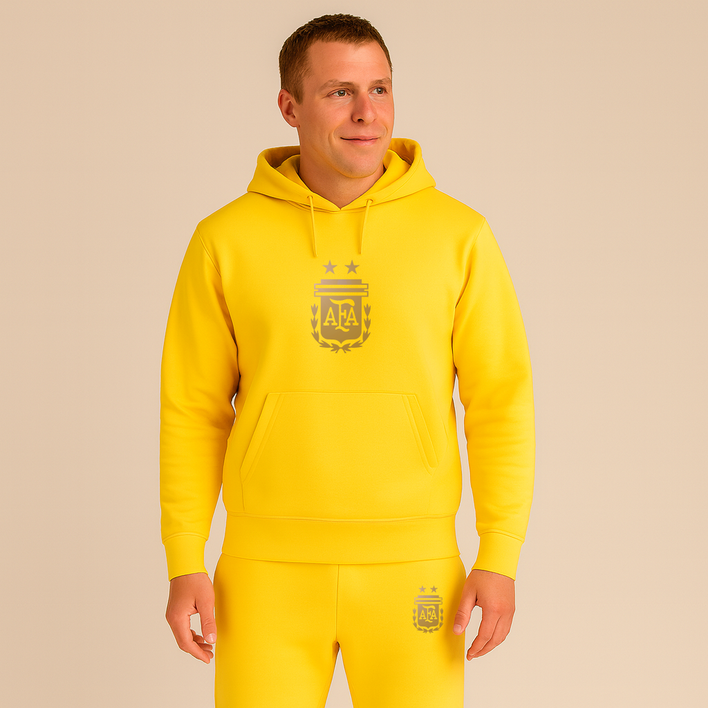Men's Argentina Soccer Hoodie Joggers Set