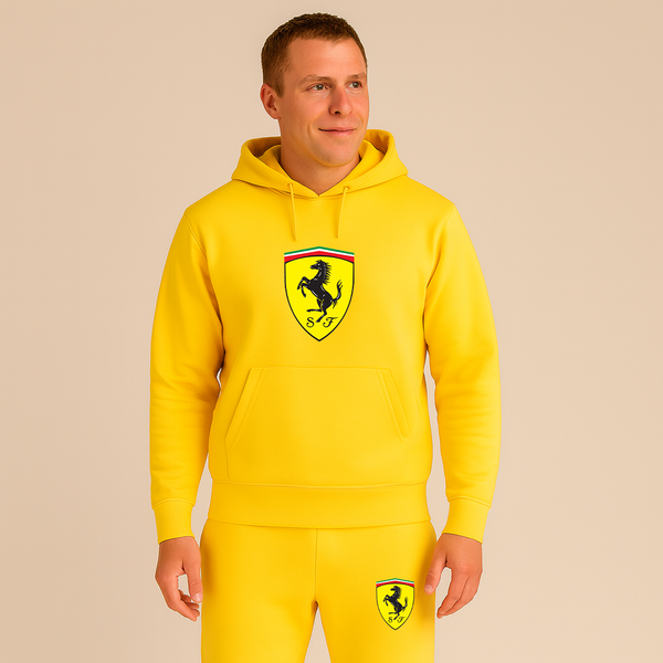 Men’s Ferrari Motorsport Car Hoodie Joggers Set
