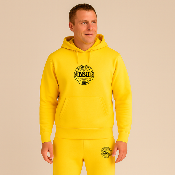 Men's Denmark Soccer Soccer Logo Hoodie Joggers Set