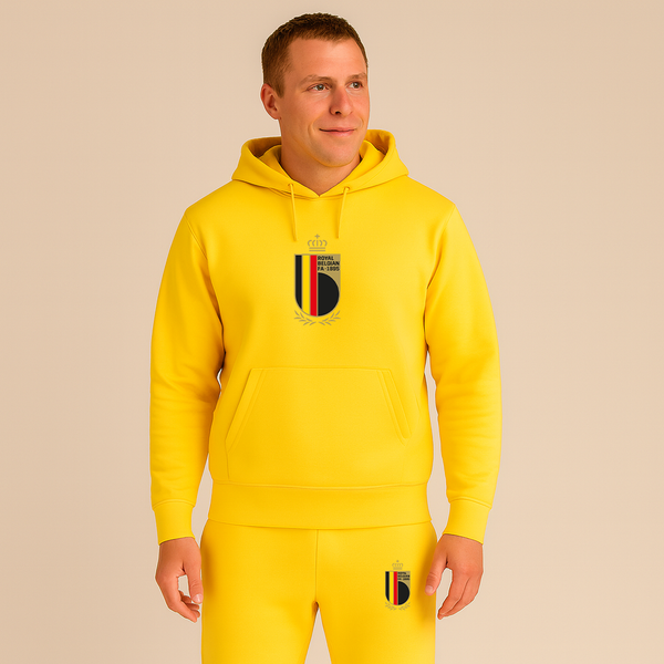 Men's Belgium National Soccer Team Logo Hoodie Joggers Set