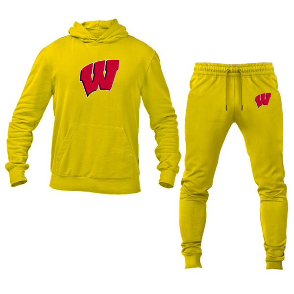 Men's  Wisconsin Badgers Hoodie Joggers Set