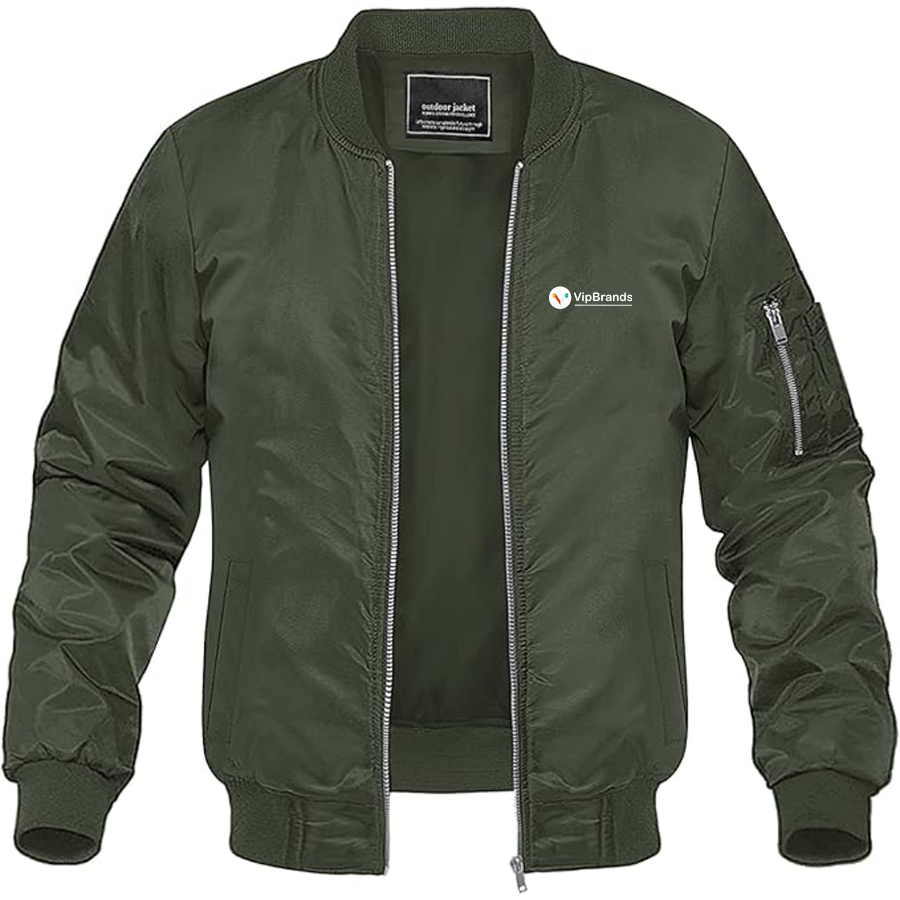 Men's VipBrands Logo Lightweight Bomber Jacket