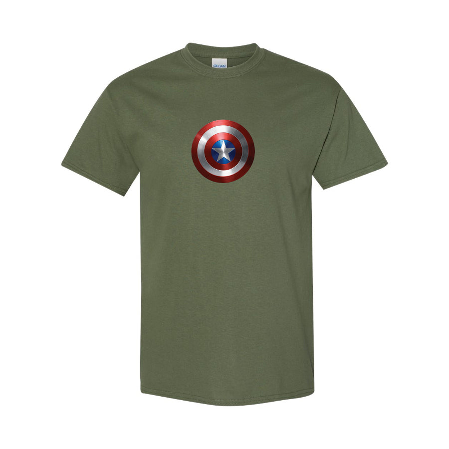 Youth Kids Captain America Superhero Cotton T-Shirt