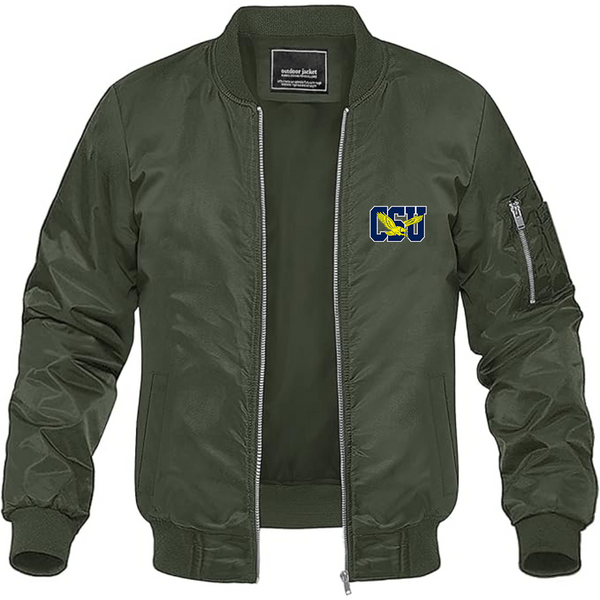 Men's   Coppin State Eagles Lightweight Bomber Jacket Windbreaker Softshell Varsity Jacket Coat