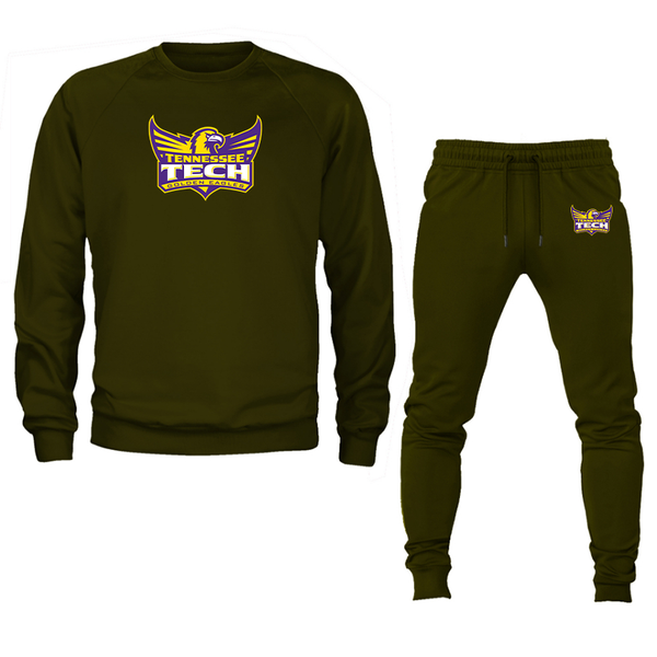 Men's Tennessee Tech Golden Eagles Crewneck Sweatshirt Joggers Suit