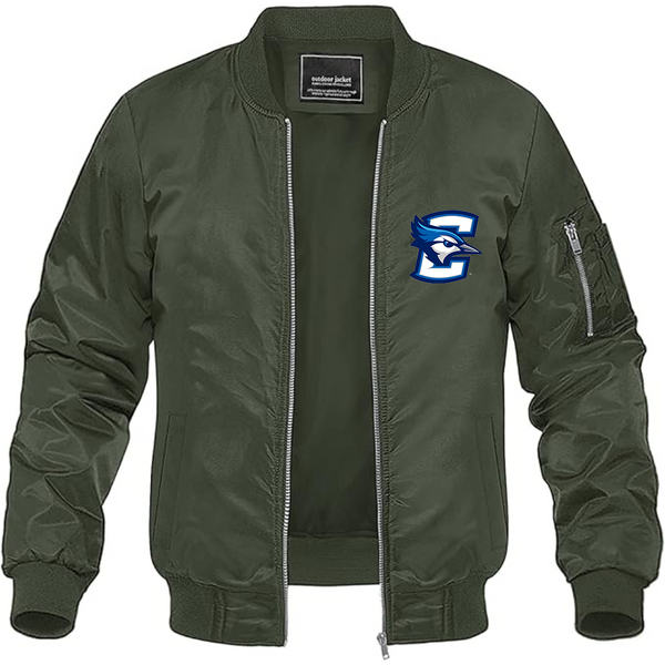 Men's  Creighton Bluejays Lightweight Bomber Jacket Windbreaker Softshell Varsity Jacket Coat